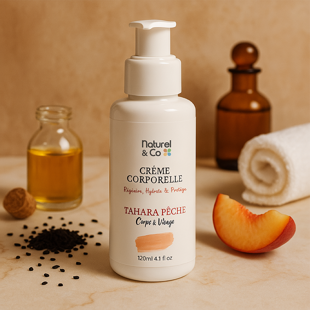 Crème corporelle tahara pêche 120ml – Image 2