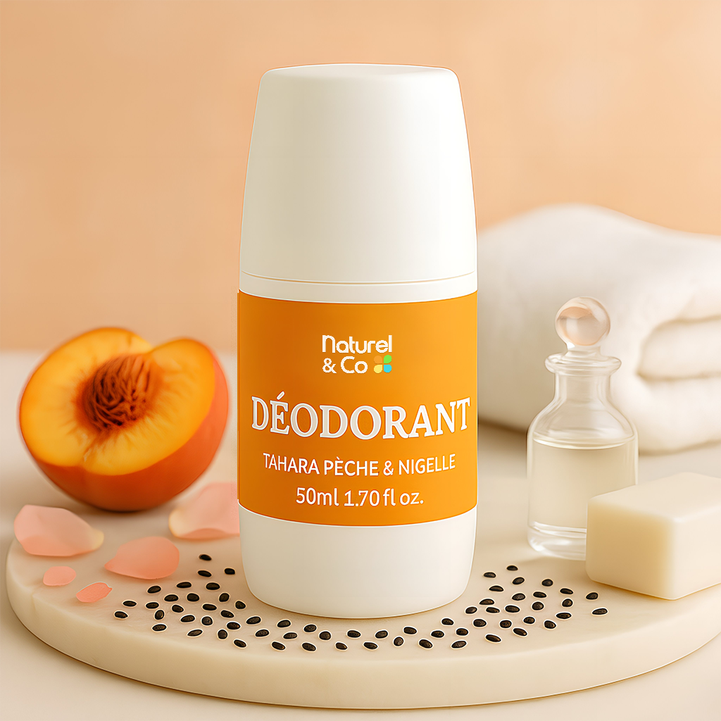Déodorant roll-on tahara, pêche et nigelle 50ml – Image 2