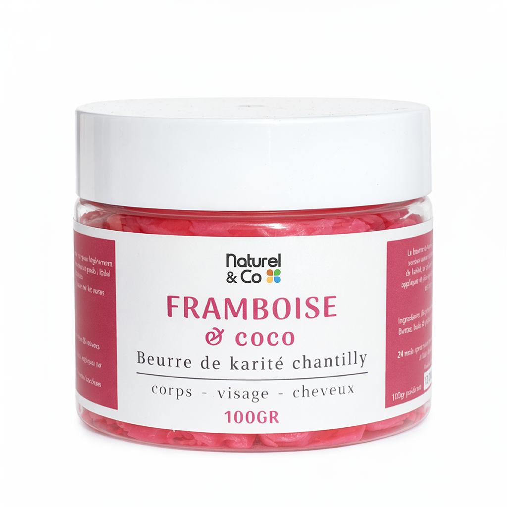 Chantilly beurre de karité framboise coco 100gr